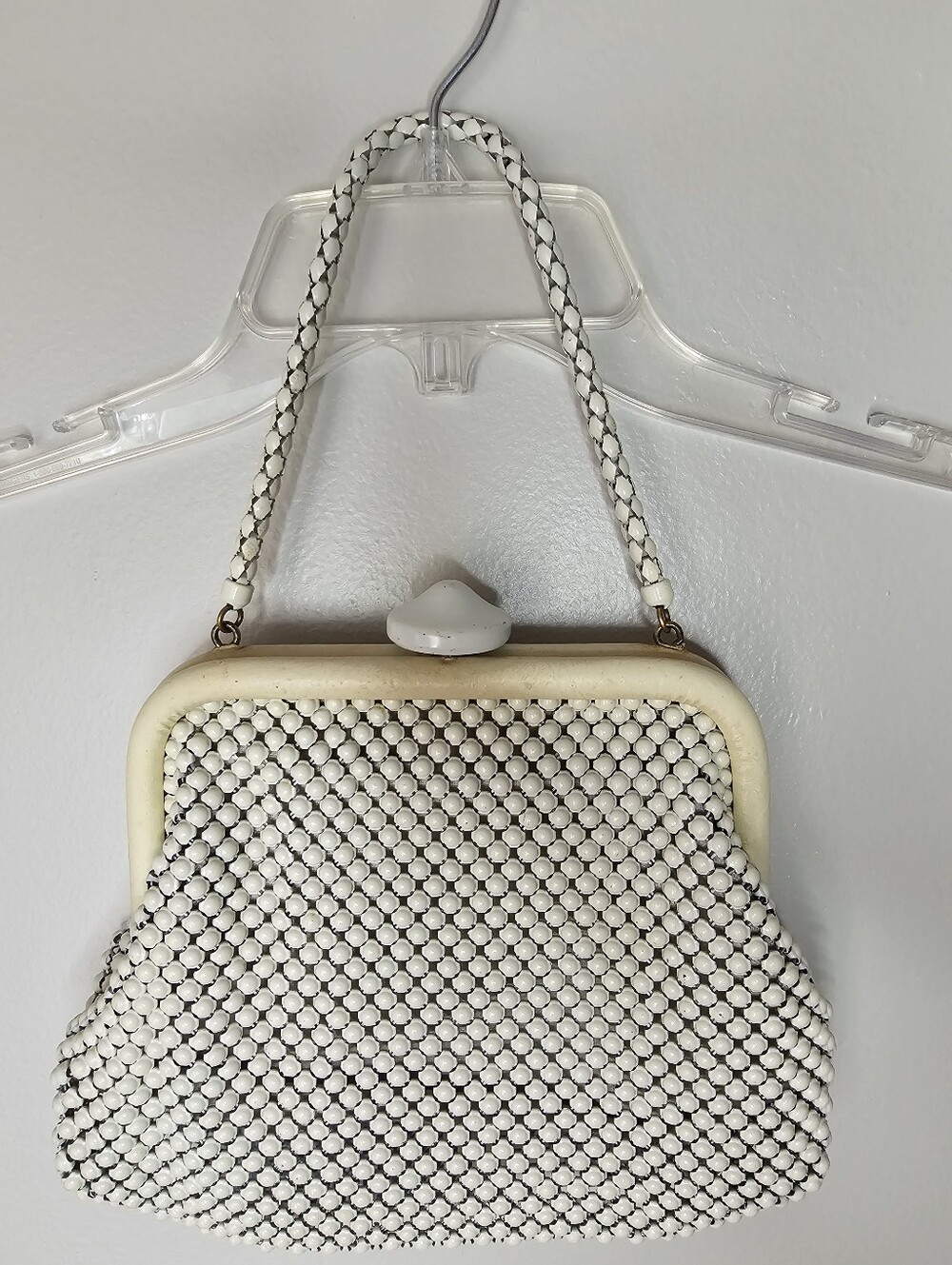 Vintage RARE Whiting & Davis Alumesh Kiss Lock Mesh Evening Handbag Mod Bridal